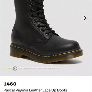 Dr. Martens Black Leather Lace-Up Boots